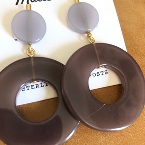 Madewell Lavender Circle Earrings